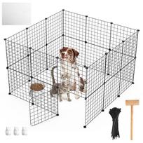For Small Animal Playpen with Door Dog Metal Playpen Small Medium Kitten Puppy Guinea Pig Rabbit Kennel juoda