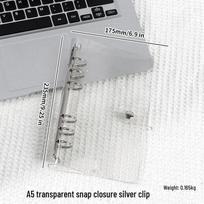 INS Style Transparent PVC Soft Leather Notebook Cover, A5 Loose-Leaf, Cute & Simple A6 Design A6