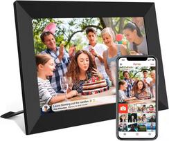 32GB FRAMEO 10.1 colio išmanus WiFi skaitmeninis nuotraukų rėmelis 1280x800 IPS LCD jutiklinis ekranas, geriausia Kalėdinė dovana draugams ir šeimai Smart photo frame juoda