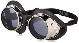Classic Round Lens Moto Goggles Motorcycle MX Vespa Jeep Bike Scooter Interchangeable Lens Steampunk Burning Silver 2408 M sidabras