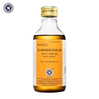 Kottakkal Ayurveda Eladi Keratailam 200 ml Kokosų aliejaus pagrindo odos ir plaukų priežiūros aliejus lygiam, pamaitintam pojūčiui, spindėjimui