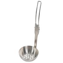 Foldable Portable Soup Ladle/Colander Hiker Tableware Outdoors Camping Spoon 1