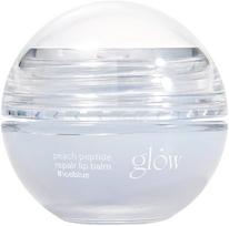 glow Persikų peptidų atkuriamasis lūpų balzamas, drėkinamasis, makiažas, Kbeauty, korėjietiška kosmetika, mėginukas #IceBlue