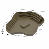 Naujas plastikinis vėžlių vandens baseinas, įvairių dydžių, dvipusis, roplių vonelė, laiptuotas dizainas, varlių maudymosi baseinas, roplių buveinė