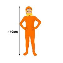 Geltonos ūsų ir antakių Helovino kostiumas Oranžinis kombinezonas Kostiumas Šventė Kids 150cm