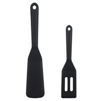 2pcs Silicone Egg Spatula Flipper Thin Omelette Turner Heat Resistant Non Stick Pancake Spatula for Cooking Omelet Burgers Pizza