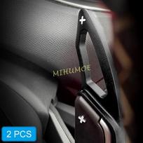 Interjero vairo irklų perjungimo svirties prailginimai, pavarų perjungimo apdailos Peugeot 508 2008 3008 5008 GT Juodos
