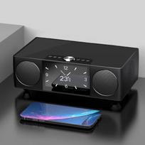 Vaizdo Bluetooth garsiakalbis Namų kinas K-Song Įrašymas Garsas Muzikos sistema su AUX USB TF Žadintuvas FM radijas LED ekranas 8000 mAh juoda