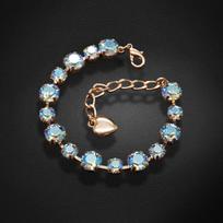 Apyrankė moterims DiamondSky „Classic IV (Light Sapphire Shimmer)“ su Swarovski kristalais
