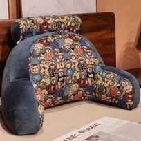Large Cartoon Jacquard Bedside Pillow - All-Season Lumbar Support for Bed and Office 60*45 cm