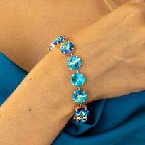 Apyrankė moterims DiamondSky „Vortex (Bermuda Blue)“ su Preciosa kristalais
