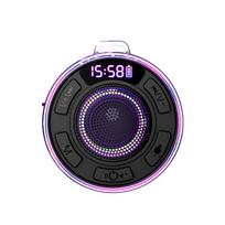 Muzikinis centras Vandeniui atsparus „Bluetooth“ garsiakalbis dušui, IP7, su LED apšvietimu