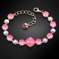 Apyrankė moterims DiamondSky „Glare II (Lotus Pink DeLite)“ su Swarovski kristalais