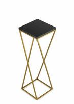 Metalinis gėlių stovas su juodu MDF viršumi HowHomely, 70 cm