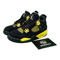 Air Jordan 4 Retro GS 'Thunder' Jordan 4 AJ4 Mid Thunder 408452-017 EU 36 juoda