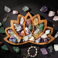 Multi-Purpose Stone Display Tray Organizer for Essential Oils And Rock Countertops
