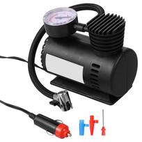 Mini padangų pripūtimo pompa su skaitmeniniu manometru 12V nešiojama saugi daugiafunkcė pripūtimo pompa, tinkama mažiesiems automobiliams juoda