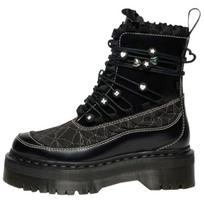 Dr. Martens Jadon serijos odiniai batai su raukiniais, universalūs, patogūs, 5 cm kulnas, moteriški batai, juodi, 42044001 36