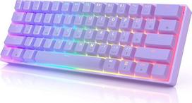 GK61 mechaninė žaidimų klaviatūra - 61 klavišas su RGB apšvietimu ir LED apšvietimu PC / Mac žaidėjams