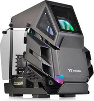 Thermaltake AH T200 Black | Micro ATX kompiuterio korpusas | 2 x grūdinto 3 mm stiklo šoninė panelė | Sraigtasparnio dizainas | Juoda, CA-1R4-00S1WN-00