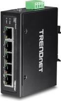 TRENDnet, TI-G50, 5 prievadų pramoninis gigabitinis DIN bėgelio komutatorius, 10Gb/s komutavimo pajėgumas, IP30 sertifikuotas tinklo komutatorius (nuo -40 iki 167 °F), juodas
