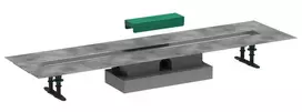 Hansgrohe uBox universal - pilnas komplektas plokščiam montavimui 1200 dušo latakų apdailos komplektams, nerūdijantis plienas 56021180