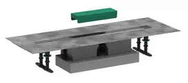 Hansgrohe uBox universal - pilnas komplektas standartiniam montavimui 700 dušo latakų apdailos komplektams, nerūdijantis plienas 56023180