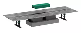 Hansgrohe uBox universal - pilnas komplektas plokščiam montavimui 800 dušo latakų apdailos komplektams, nerūdijantis plienas 56018180