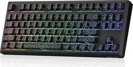 "Redragon K737 PRO" belaidė 87 klavišų žaidimų klaviatūra, 80 % aukščiausios kokybės CNC aliuminio klaviatūra, "Hot Swap" lizdo pietinis paviršius, 5 sluoksnių triukšmo slopinimas, šoniniai spausdinti PBT klavišų dangteliai