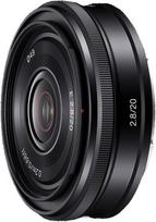 "Sony" SEL-20F28 plačiakampis objektyvas (fiksuotas židinio nuotolis, 20 mm, F2.8, APS-C, tinka A6700, A6600, A6400, A6100, ZVE10, E-Mount), juodas