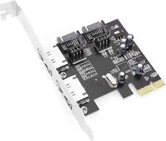 ChenYang PCI-E X1 į 2 eSATA/2 SATA 3.0 išplėtimo plokštė su jungikliu eSATA/SATA prievadas (vienu metu gali veikti tik du prievadai)