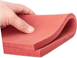 Rote Silikon-Schaum-Schaum. 3 mm Silikonschaumstoffplatte, 280 °C hitzebeständig, Isolierdichtung, verschiedene Größen(380x380mm)