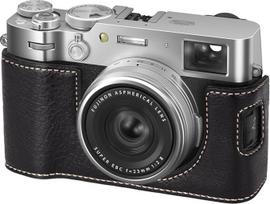 VOVMOEYA X100VI Half Camera Case for Fujifilm X100VI, PU odos dėklas, suderinamas su Fujifilm X-100VI skaitmeniniu fotoaparatu - juodas