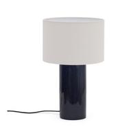 Mėlynos spalvos stalinis šviestuvas (aukštis 53,5 cm) su tekstiliniu gaubtu Toneric – Kave Home