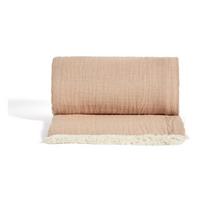 Rausvos spalvos iš muslino vaikiškas pledas 130x170 cm Nafine – Kave Home