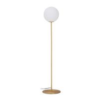 Baltos spalvos/auksinės spalvos pastatomas šviestuvas (aukštis 165 cm) su stiklo gaubtu Brisia – Kave Home