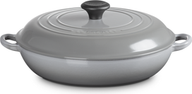 Le Creuset Puodas Gourmet žemas, 30 cm, šviesiai pilkas