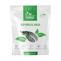 RAW POWDERS Spirulina, 500 mg, 120 kapsulių