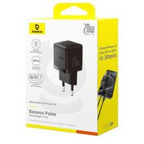 Baseus Palm 20W USB-C sieninės kroviklis - Juodas