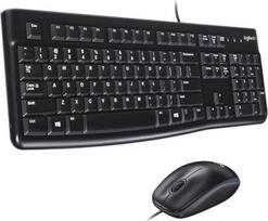 "Logitech MK120" laidinės klaviatūros pelės rinkinys, optinė pelė, USB jungtis, kompiuteris / nešiojamasis kompiuteris, prancūziškas AZERTY išdėstymas - juoda