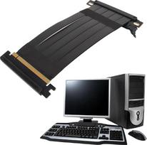 "PCIE 4.0 X16 Extender Riser" kabelis, didelės spartos lankstus dvipusis apverstas 180 laipsnių laipsnių PCI-E jungčių GPU vaizdo plokštės prailginimo kabelis, skirtas RX 7900 XT 7800 XT 7700 XT 7600 (juodas)