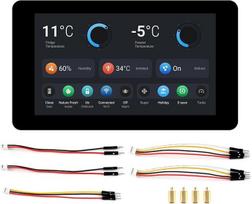 "Waveshare" ESP32-S3 ekranas 7 colių LCD kūrimo plokštė, 1024 x 600 raiška, 32 bitų LX7 dviejų branduolių 240 MHz procesorius, "Wi-Fi" ir "Bluetooth" palaikymas, įmontuota antena, su jutikline funkcija