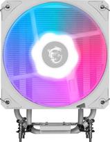 MSI MAG COREFROZR AA13 WHITE CPU oro aušintuvas - tiesioginis prisilietimas, keturi 6 mm variniai šiluminiai vamzdeliai, ARGB, "CycloBlade 7", iš anksto užtepta šiluminė pasta, "Rifle Bearing" ventiliatorius