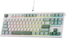 RK ROYAL KLUDGE C87 HE Rapid Trigger žaidimų klaviatūra, 87 klavišų TKL laidinė mechaninė RGB, Hall efekto magnetinis jungiklis su reguliuojamu paleidimo tašku, 8 kHz diskretizavimo dažnis, FPS žaidėjams, QWERTY