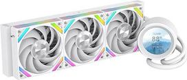 SAMA Q60 360 mm AIO-CPU-Flüssigkeitskühler, 2,8 Zoll LCD-Display, leise FDB-PWM-Lüfter, Hochleistungspumpe, kompatibel mit Intel LGA 1700/1851/1200/115X/2011/1366 und AMD AM5/AM4 - Weiß