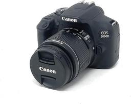 "Canon EOS 2000D" APS-C DSLR fotoaparatas su EF-S 18-55 mm objektyvu | 24,1 megapikselio, fiksuotas integruotas 3 colių LCD monitorius, nepertraukiamas fotografavimas su 3 FPS/s, "Full HD" vaizdo įrašas, dvigubo pikselio CMOS AF, "Bluetooth
