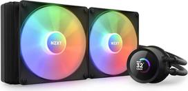 "NZXT Kraken 280 RGB" - RL-KR280-B1-280 mm AIO CPU aušinimas vandeniu - 1,54 colio LCD ekranas 240 x 240 - 2 x 140 mm RGB ventiliatoriai su šerdimi - ištraukiamasis kabelis lengvam montavimui - reguliuojamas "NZXT Cam" - juodas