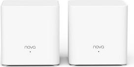 "Tenda Nova MX3 Mesh WLAN System" - AX1500 "Wi-Fi 6" dviejų dažnių maršrutizatorius ir kartotuvas - rekomenduojamas 1-2 miegamųjų namams - 2 x Gigabitiniai prievadai kiekviename įrenginyje - programėlės valdymas - WAP3, 2 vnt.