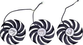 3 vnt. vaizdo plokštės aušintuvo ventiliatorius, suderinamas su MSI GeForce RTX 3070 SUPRIM (X) 8G (LHR), 3070 Ti SUPRIM (X) 8G, PLD10010B12HH, 2 rutuliniai guoliai, 95 mm