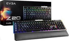 EVGA Z20 RGB optinė mechaninė žaidimų klaviatūra, RGB LED apšvietimas, optiniai mechaniniai jungikliai (linijiniai) 811-W1-20DE-K2 Black